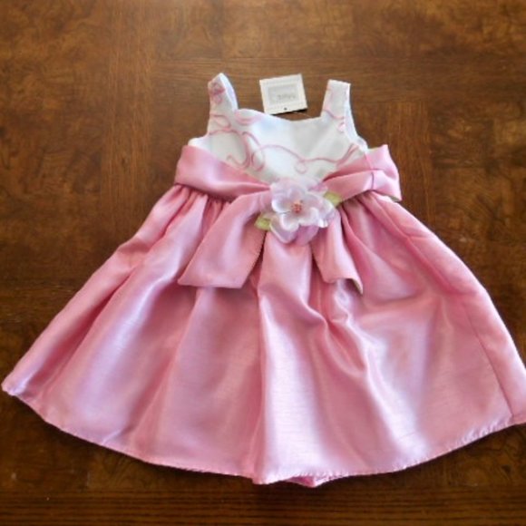 Marc & Maddie Girls Pink Formal Dress, Birthday Dress, Flower Girl Dress - Picture 1 of 11